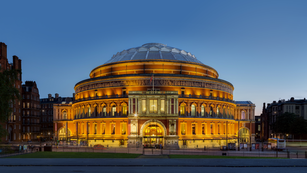 The Royal Albert Hall in London, where Nigel T. Heffer assisted with Easter events during childhood