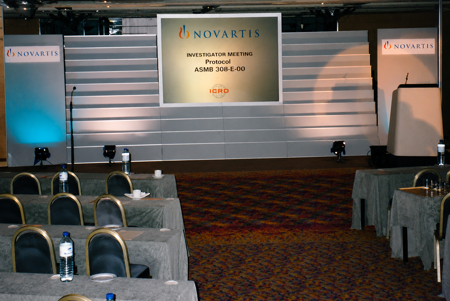 PackAway stage set used for Novartis meetings