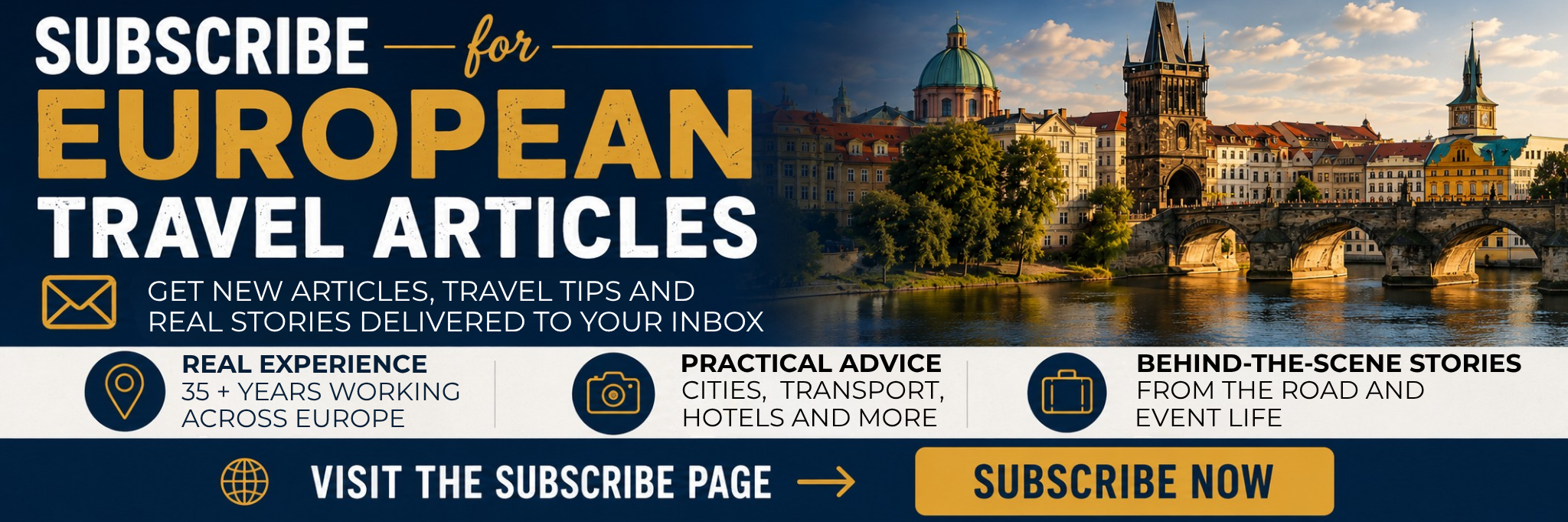 Subscribe for European Travel Articles updates