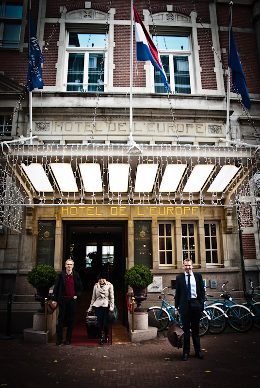 Outside Hotel De L'Europe Amsterdam in 2012