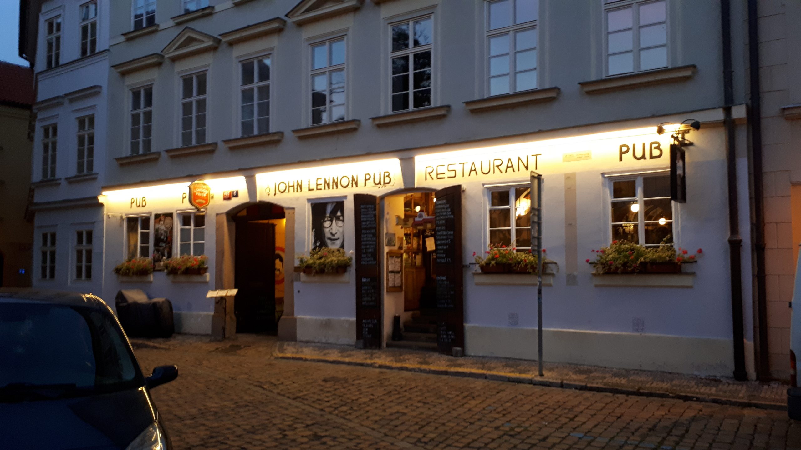 John Lennon Bar in Prague, a favourite place for the conference crew's evening meal