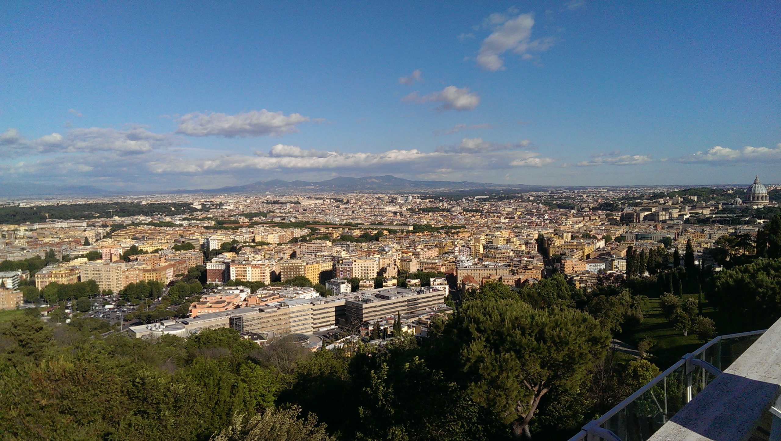 Wide view across Rome