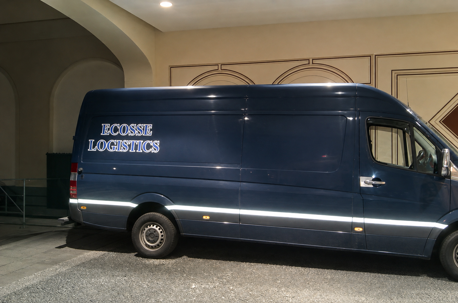 AV production van used for conference work in Milan