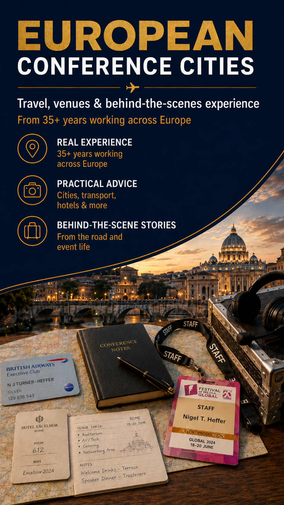 European Conference Cities – travel, venues and behind-the-scenes experience from more than 35 years working across Europe