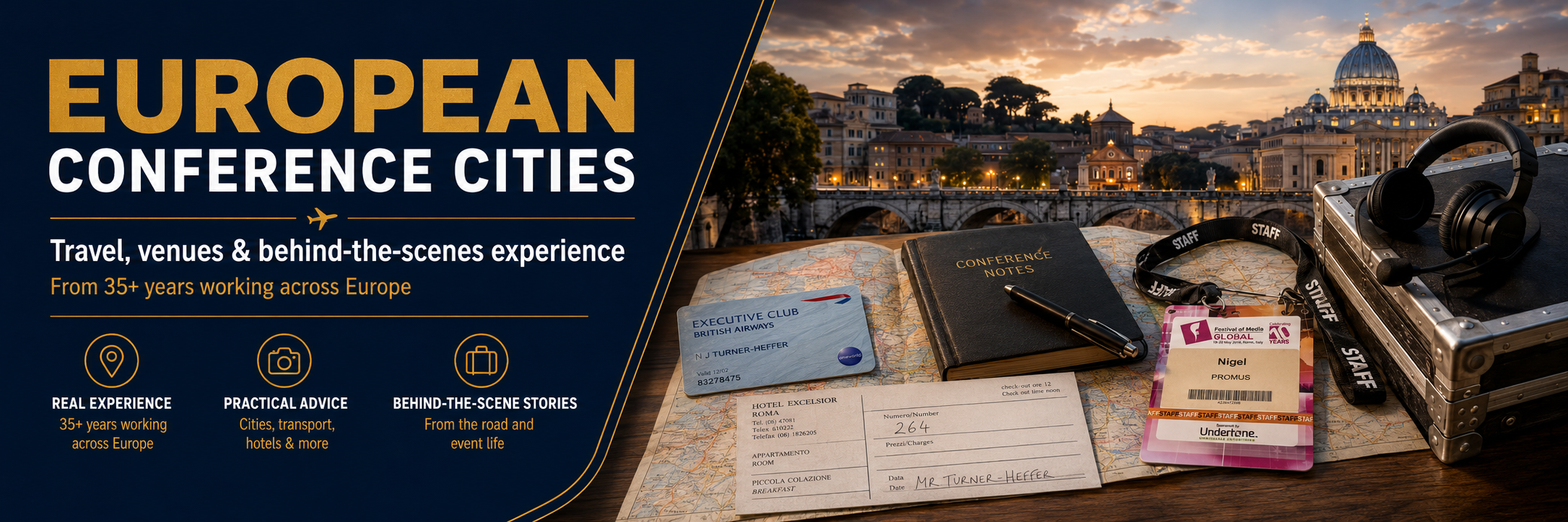 European Conference Cities – travel, venues and behind-the-scenes experience from more than 35 years working across Europe