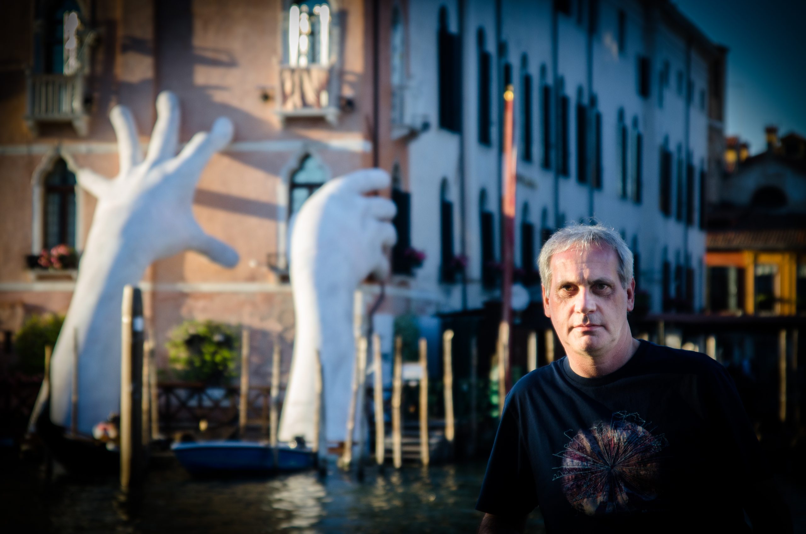 Nigel in Venice during a conference trip